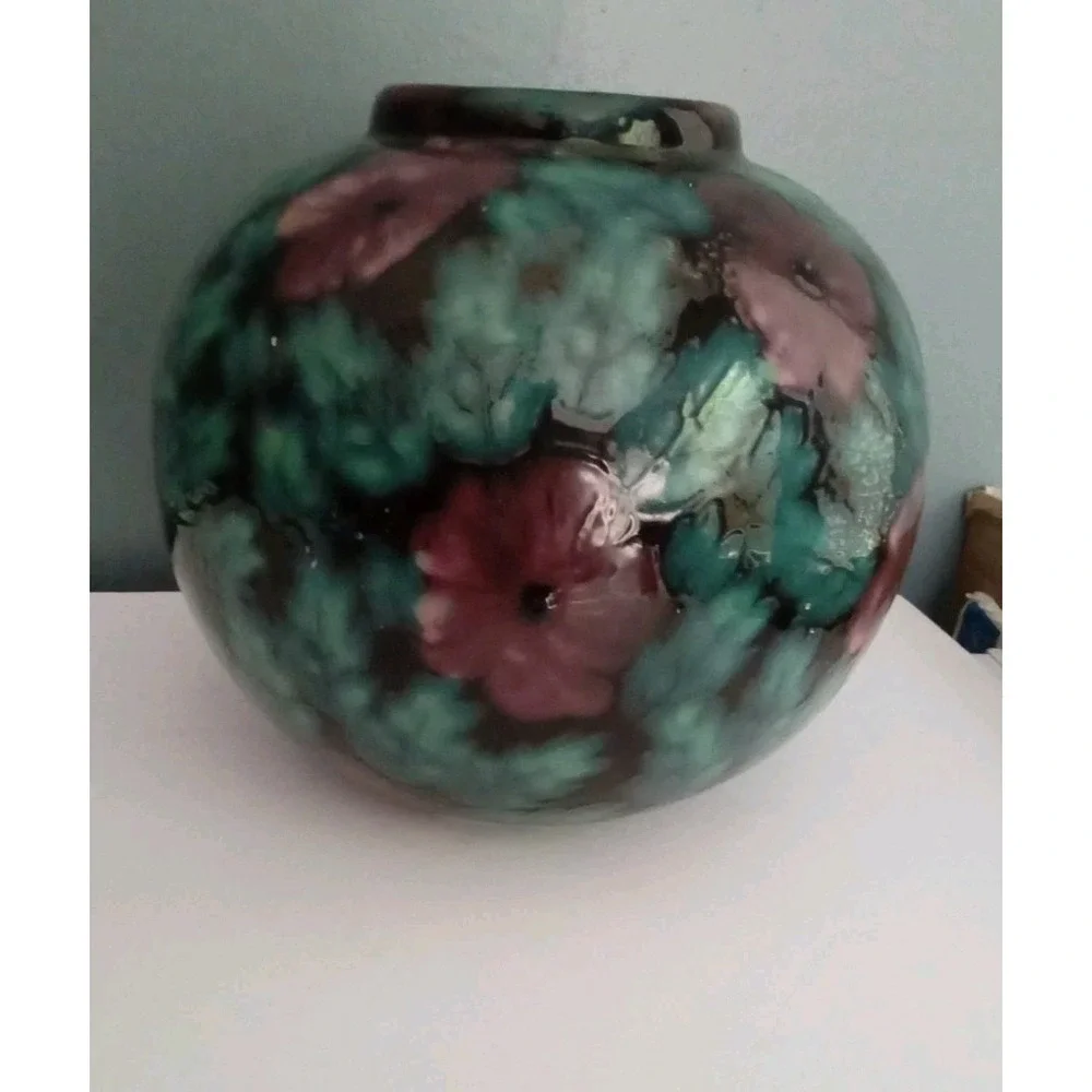 Floral‎ Vase Round Ceramic Accent Decor Table Vase Flower Vase Decor